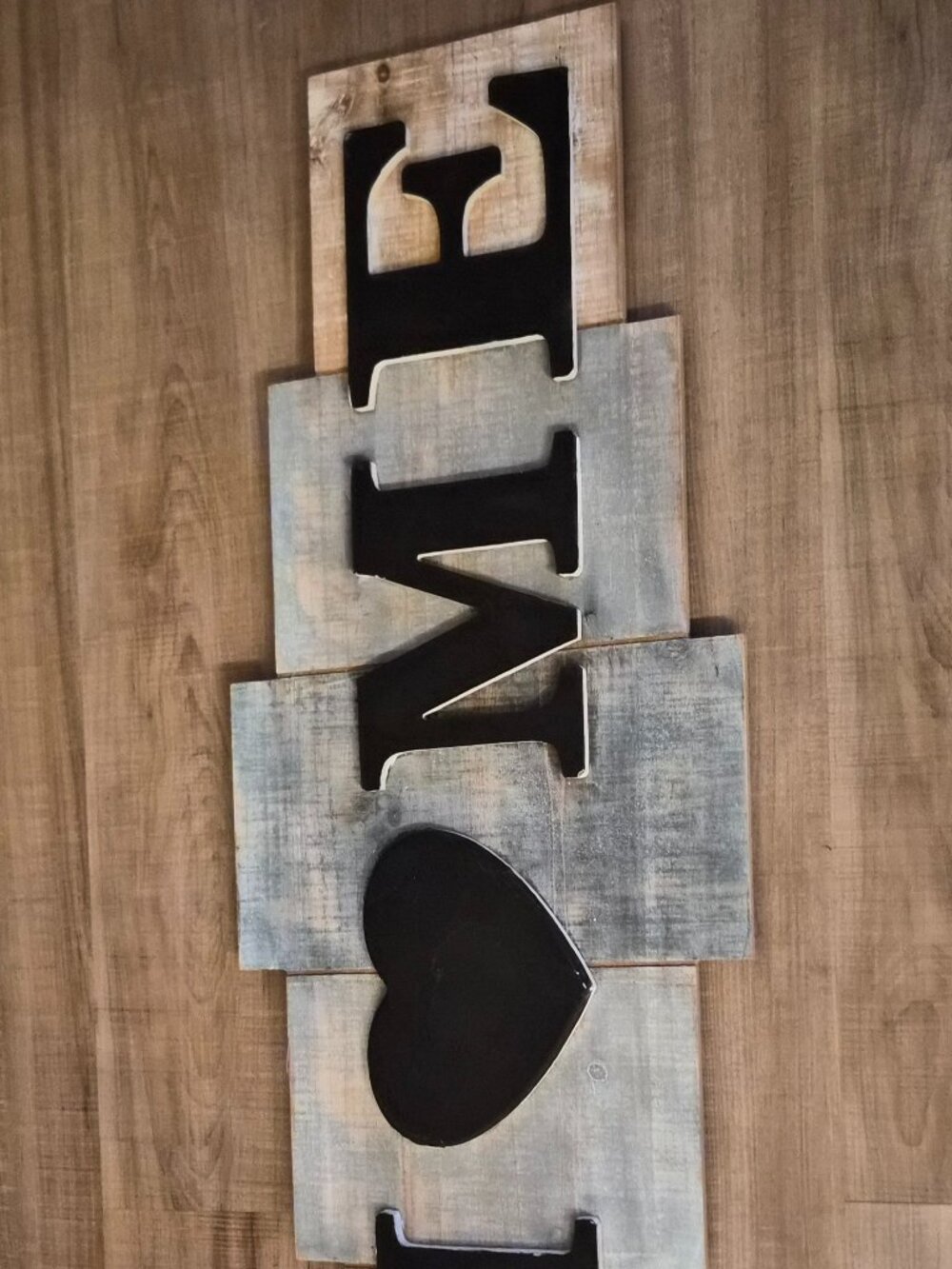 Rustic Wooden "HOME" Wall Decor Sign - $30